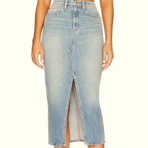 Midi Length Denim Skirt - NWOT Pitaya Size S